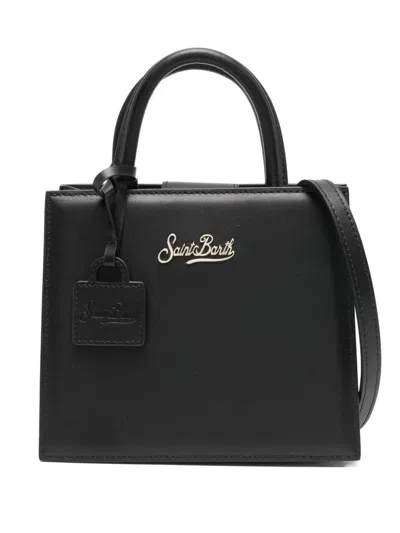Mc2 Saint Barth Mini Leather Tote Bag In Burgundy