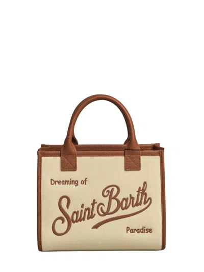 Mc2 Saint Barth Mini Leather Tote Bag - Perfect Accessory For Every Occasion In Ivory