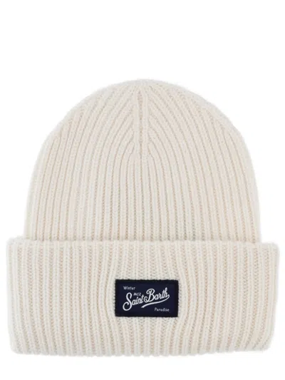 Mc2 Saint Barth Mini Luxe Knit Hat In White