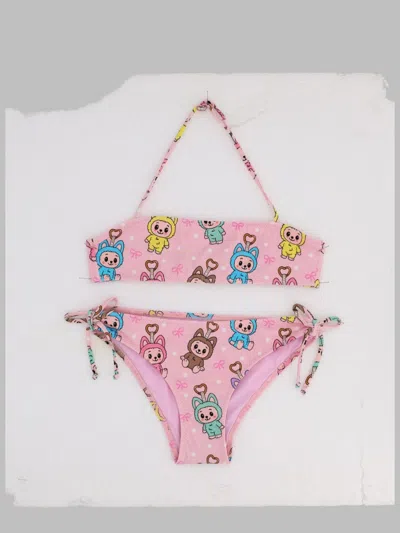 Mc2 Saint Barth Mini Monster Charms Swimwear In Pink