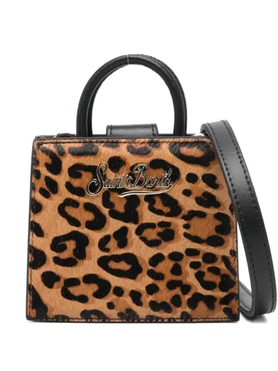 Mc2 Saint Barth Mini Shop Leopard-print Tote Bag In Multi
