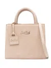 Mc2 Saint Barth Mini Shop Suede Tote Bag In Neutral