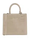 Mc2 Saint Barth Mini Shop Top Handle Tote Bag In Neutral