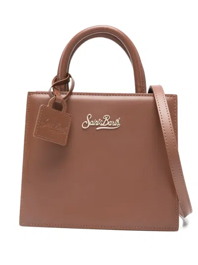 Mc2 Saint Barth Mini Shop Tote Bag In Brown