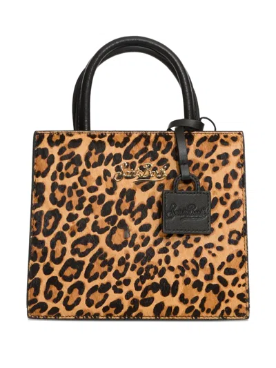 Mc2 Saint Barth Mini Shop Tote Bag In Brown