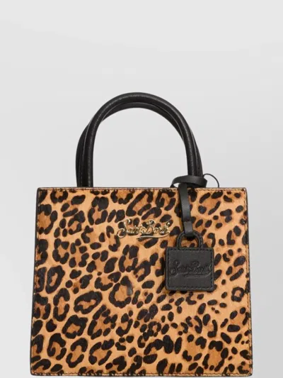 Mc2 Saint Barth Mini Shopper Tote Featuring Leopard Print In Animal Print