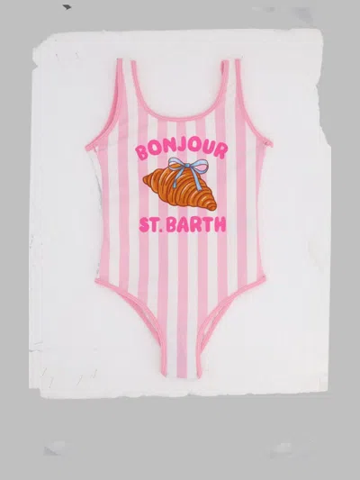 Mc2 Saint Barth Kids'  Mini String Swimsuit - Bonjour Sb 21 In Pink