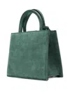 Mc2 Saint Barth Mini Suede Tote Bag In Green