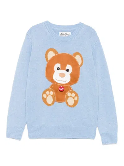 Mc2 Saint Barth Mini Teddy Shirt For Kids In Blue