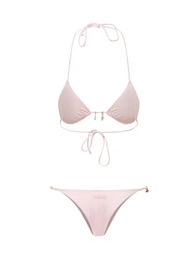 Mc2 Saint Barth Mini Triangle Bikini With Shiny Charm Accents In Shiny Charms