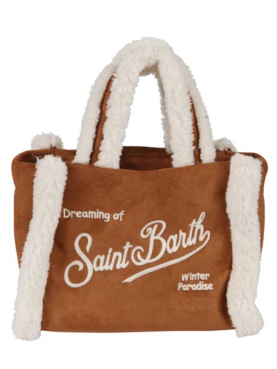 Mc2 Saint Barth Borsa Vanity Mini Shearling Marrone In Brown