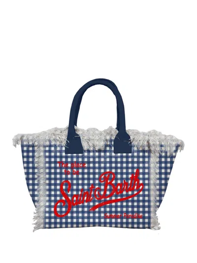 Mc2 Saint Barth Mini Vanity Bag Cotton Canva Bag In Vichy 61