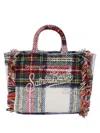 Mc2 Saint Barth Mini Vanity Tartan-pattern Tote Bag In Multi