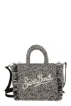 Mc2 Saint Barth Mini Vanity Bag With Bangs And Embroidered Logo In Black
