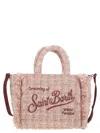 Mc2 Saint Barth Mini Vanity Bag With Bangs And Embroidered Logo In Pink