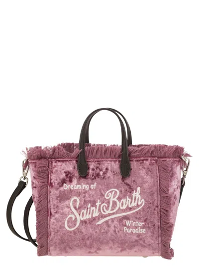 Mc2 Saint Barth Mini Vanity Bag With Bangs And Embroidered Logo In Pink