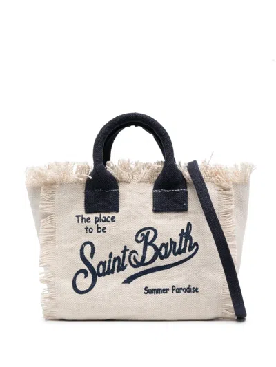 Mc2 Saint Barth Mini Vanity Canvas Tote Bag In Green