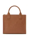 Mc2 Saint Barth Mini Vanity Embossed Top Handle Tote Bag In Brown