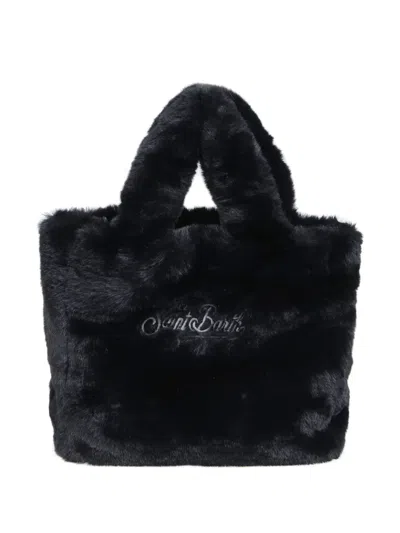 Mc2 Saint Barth Mini Vanity Faux-fur Tote Bag In Black