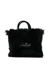 MC2 SAINT BARTH MINI VANITY HANDBAG WITH FRINGES AND LOGO