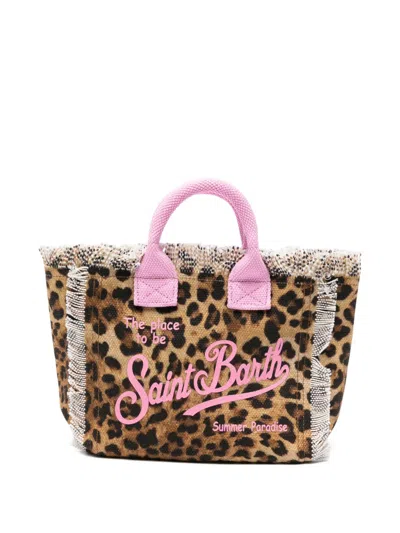 Mc2 Saint Barth Mini Vanity Leopard-print Tote Bag In Animal Print