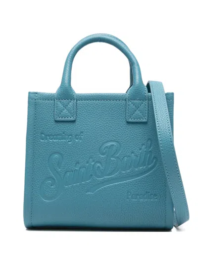 Mc2 Saint Barth Mini Vanity Logo-embossed Tote Bag In Blue
