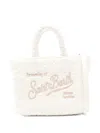 Mc2 Saint Barth Mini Vanity Logo-embroidered Tote Bag In White