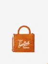 Mc2 Saint Barth Mini Vanity Orange Raffia Bag With Front Embroidery In Orange