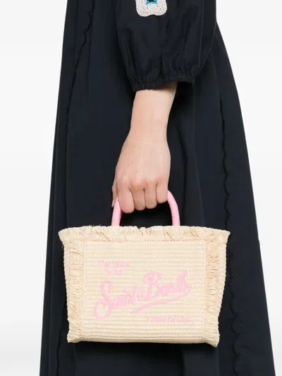 Mc2 Saint Barth Mini Vanity Straw Tote Bag In Neutral