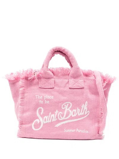 Mc2 Saint Barth Kids' Mini Vanity Tote Bag In Pink