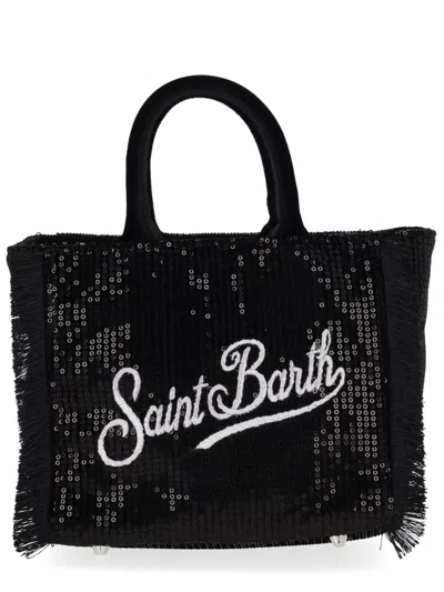 Mc2 Saint Barth "mini Velvet" Tote Bag In Black