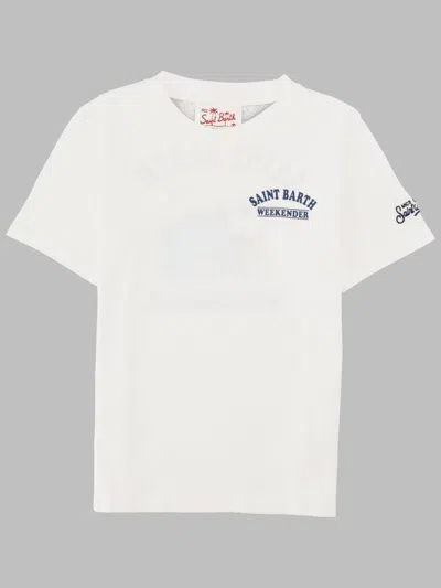 Mc2 Saint Barth Mini Weekend Adventure T-shirt In White