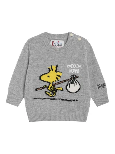 Mc2 Saint Barth Mini Woodstock Sweater In Silver