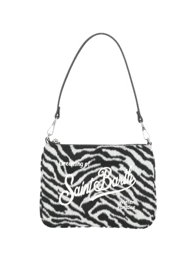 Mc2 Saint Barth Mini Zebra-pattern Top-handle Shoulder Bag In Multi