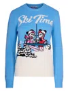 Mc2 Saint Barth Minnie And Mickey Crewneck Sweater In Blue