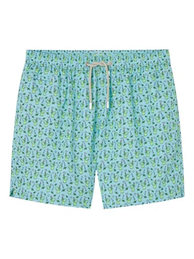 Mc2 Saint Barth Mojito-print Swim Shorts In Green