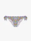 Mc2 Saint Barth Moon Bikini Slip With Poppy And Daisy Print