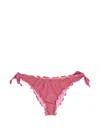 Mc2 Saint Barth Moon Drawstring Ruffled Bikini Bottoms In Pink