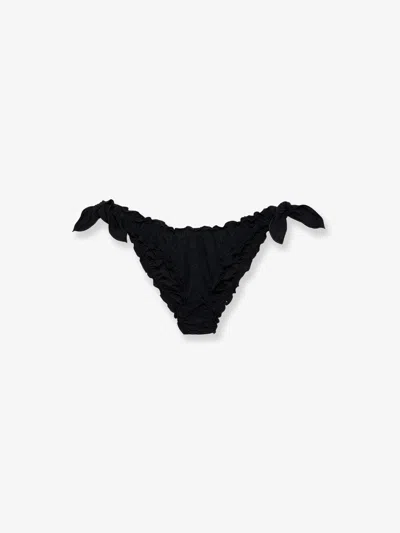Mc2 Saint Barth Moon Lurex Bikini Bottoms In Black