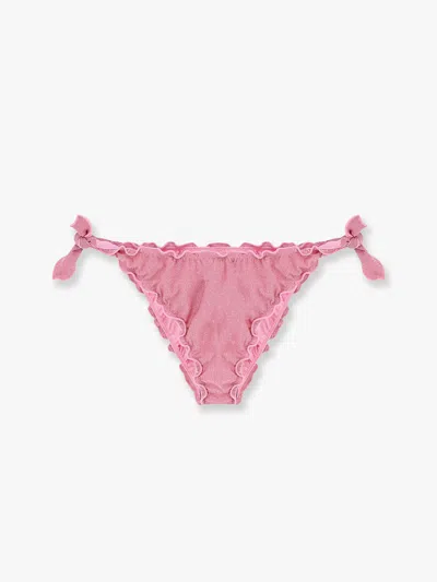 Mc2 Saint Barth Moon Nylon Bikini Slip In Pink
