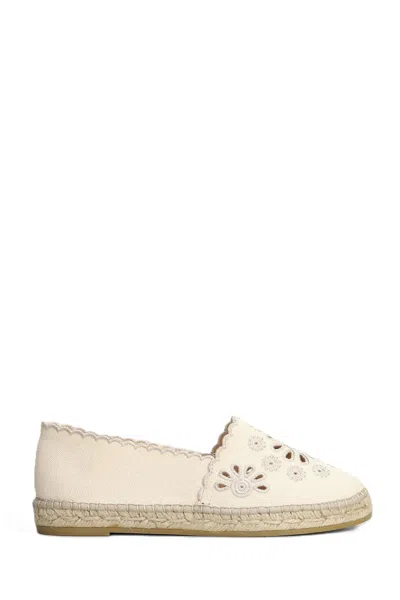 Mc2 Saint Barth Morin Espadrillas With Floral Cut-out Embroidery In Multi