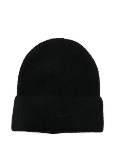 Mc2 Saint Barth "moss Alpaca" Beanie In Black