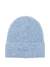 Mc2 Saint Barth Moss Beanie Hat In Blue