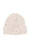 Mc2 Saint Barth Moss Ribbed-logo Beanie Hat In Green