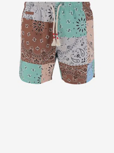 Mc2 Saint Barth Bandana-print Swim Shorts In Multi