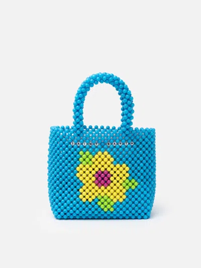 Mc2 Saint Barth Multicolor Beaded Small Bag In Blue