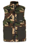 Mc2 Saint Barth Multicolor Camouflage Sherpa Vest With Multiple Pockets