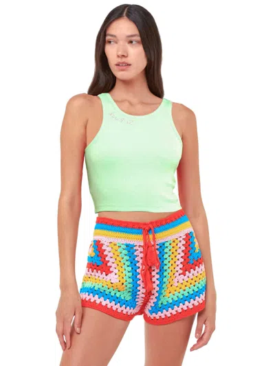 Mc2 Saint Barth Multicolor Crochet Shorts