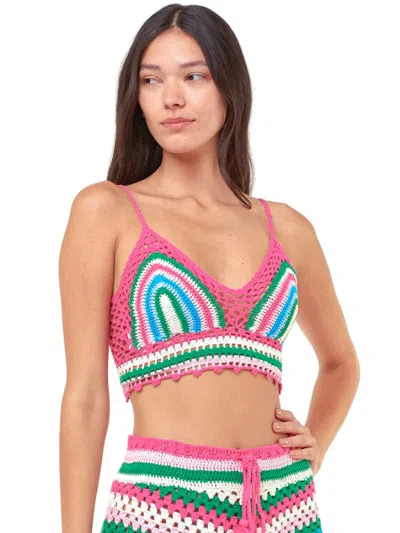Mc2 Saint Barth Multicolor Crochet Top