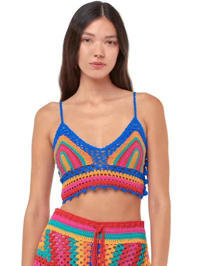 Mc2 Saint Barth Multicolor Crochet Top